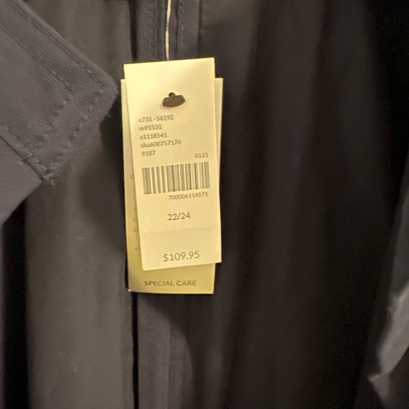 NWT Lane Bryant Drawstring waist Blue Duster Coat Size 22/24 - Picture 2 of 5